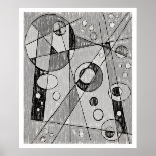 Abstracte schets #747 poster