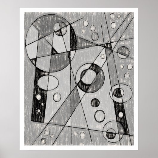 Abstracte schets #747 poster (Voorkant)