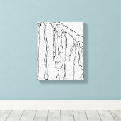 abstracte schets afdrukken - Bomen vallen - Lijn t (Insitu (Houten vloer))