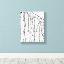 abstracte schets afdrukken - Bomen vallen - Lijn t