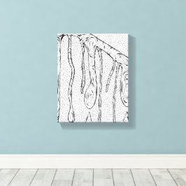 abstracte schets afdrukken - Bomen vallen - Lijn t