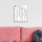 abstracte schets afdrukken - Bomen vallen - Lijn t (Insitu (Woonkamer))