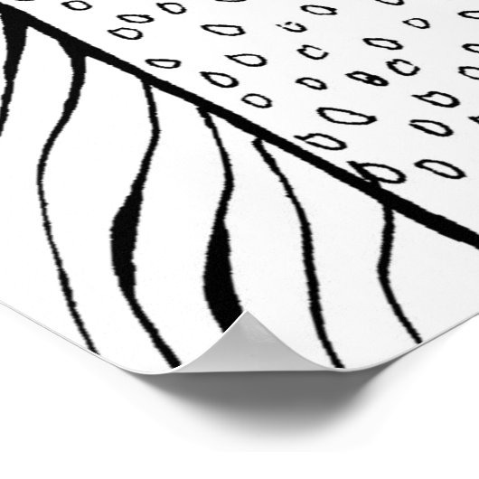 abstracte schets afdrukken - Bomen vallen - Lijn t Poster (Hoek)