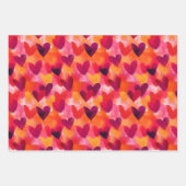 Abstracte schets kleurrijke harten inpakpapier vel (Voorkant 3)