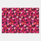 Abstracte schets kleurrijke harten inpakpapier vel (Voorkant 2)