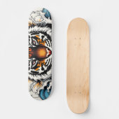 Abstracte schets tijger in het water persoonlijk skateboard (Voorkant)