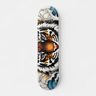 Abstracte schets tijger in het water persoonlijk skateboard