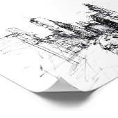 Abstracte schets van het moderne stadsbeeld - Prem Poster (Hoek)