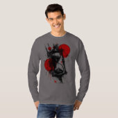 Abstracte schets zandloper lange mouw t-shirt (Voorkant volledig)