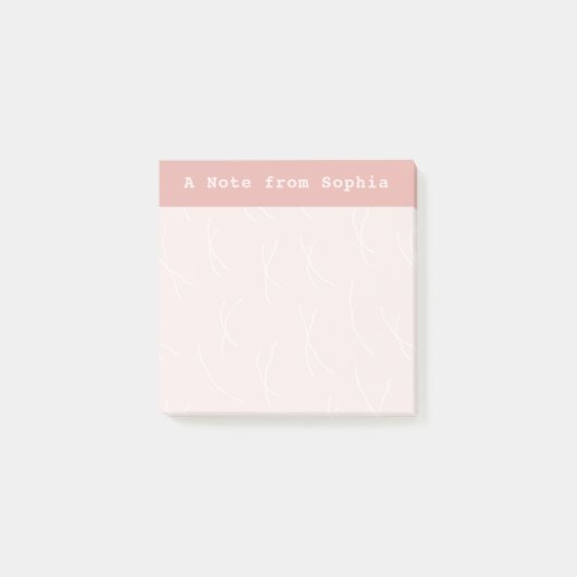 Abstracte Schetslijnen Gepersonaliseerd | Antieke Post-it® Notes (Voorkant)