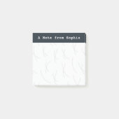 Abstracte Schetslijnen Gepersonaliseerde Diepe Hou Post-it® Notes (Voorkant)