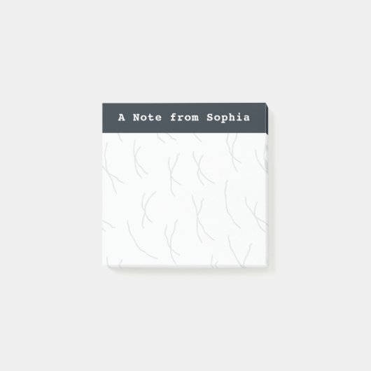 Abstracte Schetslijnen Gepersonaliseerde Diepe Hou Post-it® Notes (Voorkant)