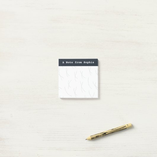 Abstracte Schetslijnen Gepersonaliseerde Diepe Hou Post-it® Notes (Op bureau)