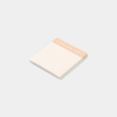 Abstracte Schetslijnen Persoonlijk | Perzik Puf Post-it® Notes (Schuin)