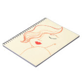 Abstracte schetsvrouw gezicht notitieboek (Linkerzijde)