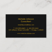 Abstracte schietschijf Gold Star Light Universe Visitekaartje (Achterkant)