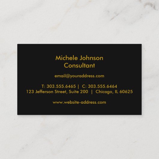 Abstracte schietschijf Gold Star Light Universe Visitekaartje (Achterkant)