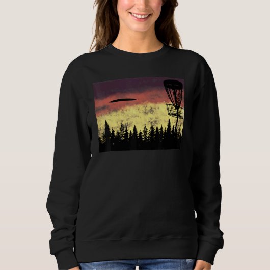 Abstracte schijf Golf Night Sky met mand Frisbee G Trui (Voorkant)