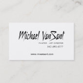 "Abstracte" schilder, grafisch artiest, art direct Visitekaartje (Achterkant)