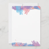 Abstracte schilder met waterverf vrijgezellenfeest kaart (Achterkant)