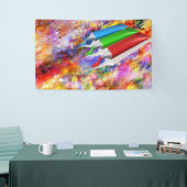 Abstracte schilder spandoek (Beurs)