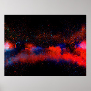 Abstracte schilderachtergrond voor kleurrijke wate poster