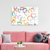 abstracte schilderen waterverf canvas afdruk (Insitu (Woonkamer))