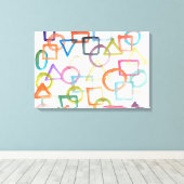 abstracte schilderen waterverf canvas afdruk (Insitu (Houten vloer))