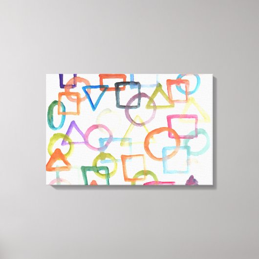 abstracte schilderen waterverf canvas afdruk (Voorkant)