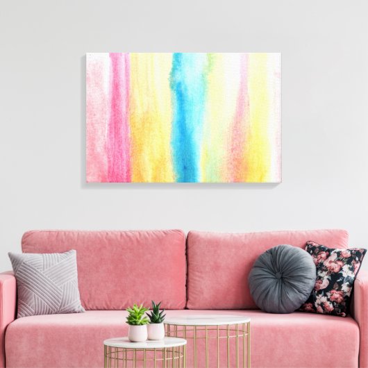 abstracte schilderen waterverf canvas afdruk (Insitu (Woonkamer))