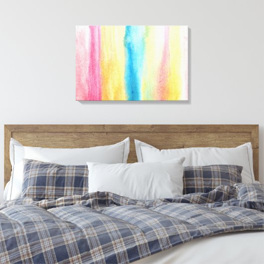 abstracte schilderen waterverf canvas afdruk (Insitu (Slaapkamer))