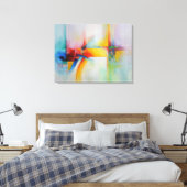 Abstracte schilderende moderne kunst canvas afdruk (Insitu (Slaapkamer))