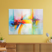 Abstracte schilderende moderne kunst canvas afdruk (Insitu (Woonkamer))