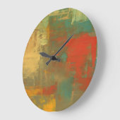 Abstracte schilderende wandklokcanvas kunst grote klok (Hoek)