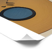 Abstracte schildergitaar en muziekinstrumenten perfect poster (Hoek)