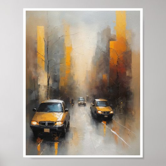 Abstracte schilderijen emoties Wall Art Poster (Voorkant)