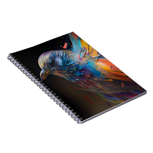 Abstracte schilderijen met kleurrijke lentevlees-k notitieboek (Rechterzijde)