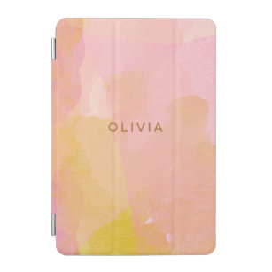 Abstracte schilderijen met roze en goudkleurige Wa iPad Mini Cover
