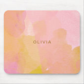 Abstracte schilderijen met roze en goudkleurige Wa Muismat (Voorkant)