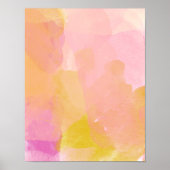 Abstracte schilderijen met roze en goudkleurige Wa Poster (Voorkant)