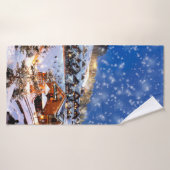 Abstracte schilderijen van verschillende kleuren,  badhanddoek (Badhanddoek)