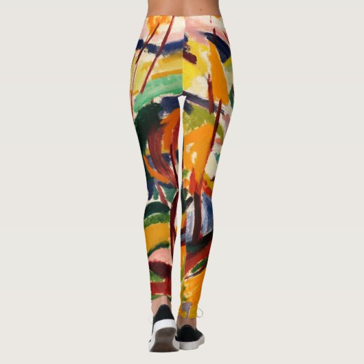 Abstracte schilderijen voor dames, kleurrijk leggings (Achterkant)