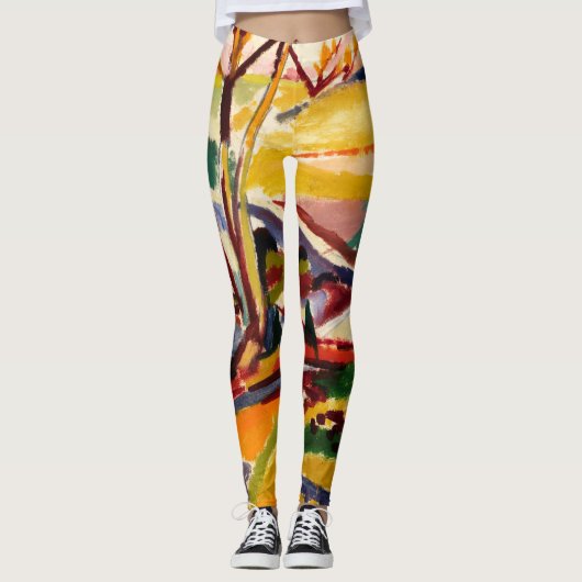 Abstracte schilderijen voor dames, kleurrijk leggings (Voorkant)