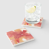 Abstracte schilderijen voor waterverf stenen onderzetter (Zijkant)