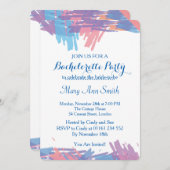 Abstracte schildering met waterverf vrijgezellenfe kaart (Voorkant / Achterkant)