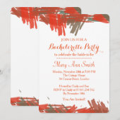 Abstracte schildering met waterverf vrijgezellenfe kaart (Voorkant / Achterkant)