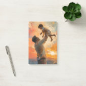 Abstracte Schildering Vader die Kind optilt bij Zo Post-it® Notes (Kantoor)