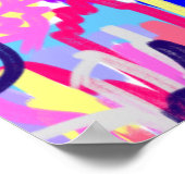 Abstracte Schildering van Vormen en Kleuren  Poster (Hoek)
