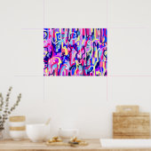 Abstracte Schildering van Vormen en Kleuren  Poster (Keuken)