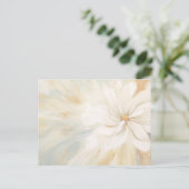 Abstracte schildering van witte bloem. Briefkaart (Staand voorkant)